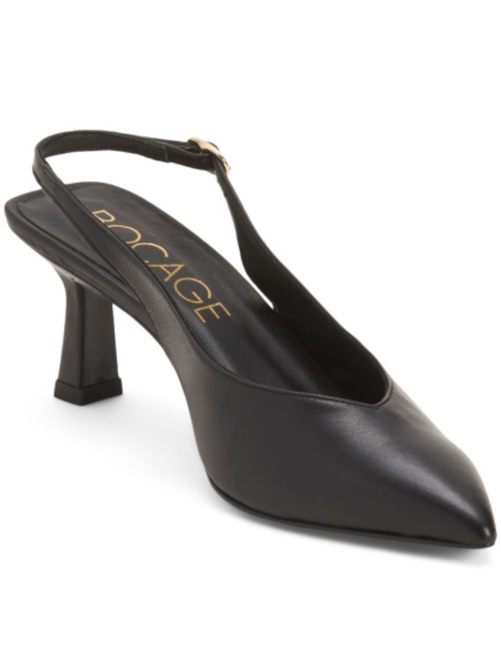 BOCAGE Leather Slingback Heels